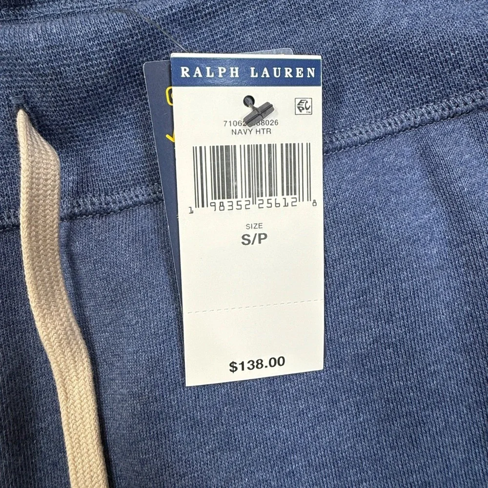Polo Ralph‎ Lauren Men Size Small Sweatpants Navy Heather Fleece Joggers NWT NEW